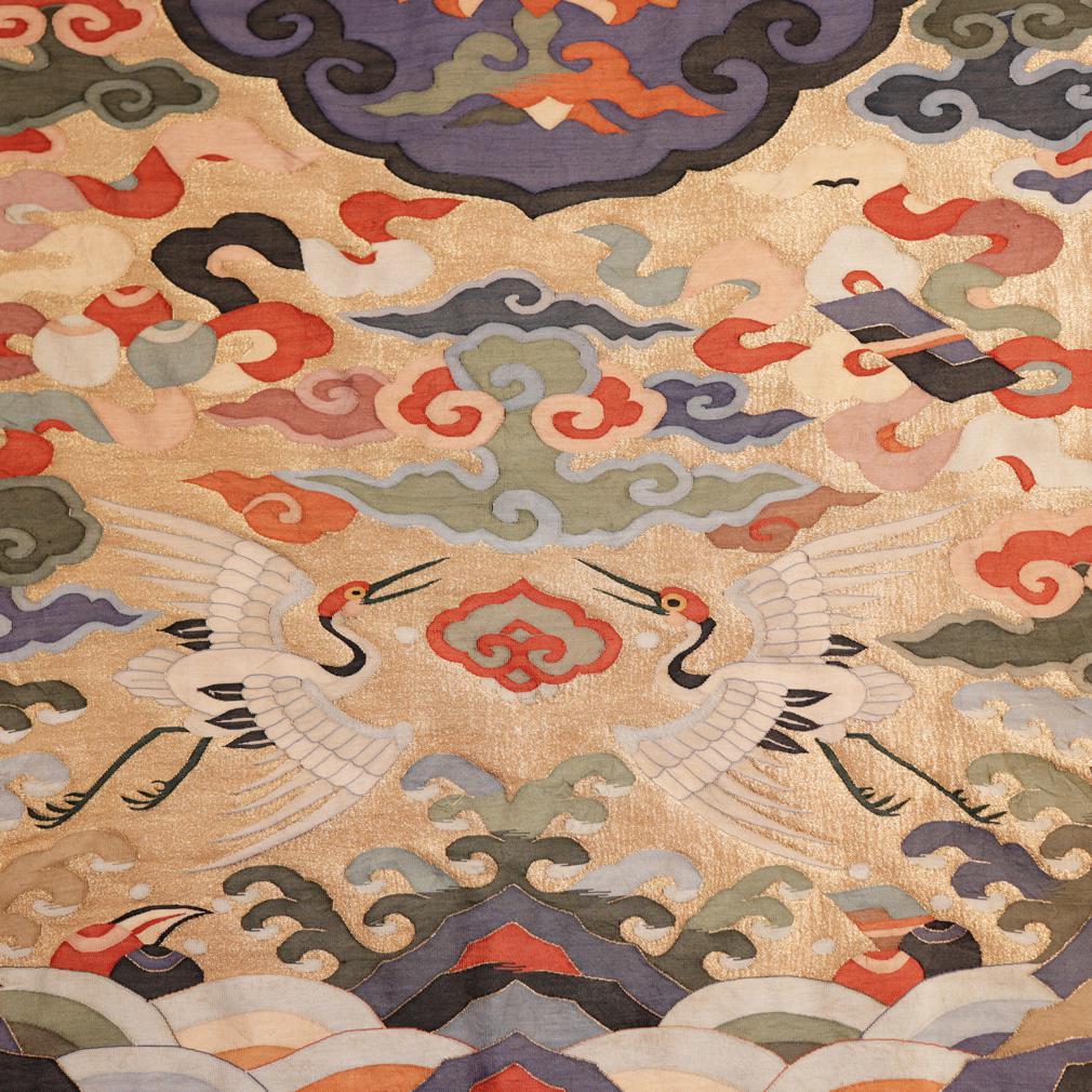 Chinese Kesi 'Silk Tapestry Weave' Chair Cover Panel, Qing Dynasty For Sale 1