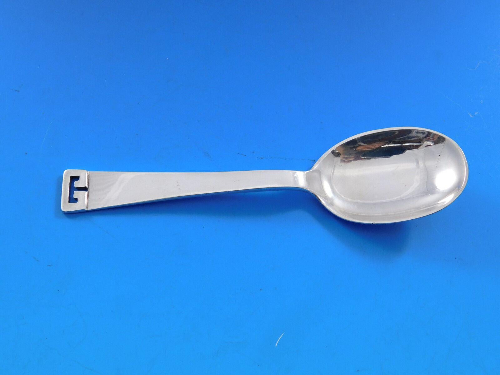 Argent sterling Ensemble de couverts en argent sterling 8 personnes 53 pièces dîner Chinese Key par Allan Adler en vente