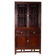 Chinese Kitchen Cabinet with Lattice Doors
