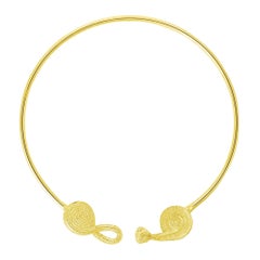 Collier chinois en forme de nœud papillon, plaqué or