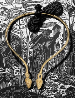 Chinese Knot Snake Necklace in Gold