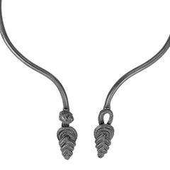 Chinese Knot Snake Necklace in Gun Metal