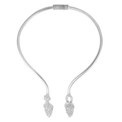 Collier chinois en serpent à nœuds en argent