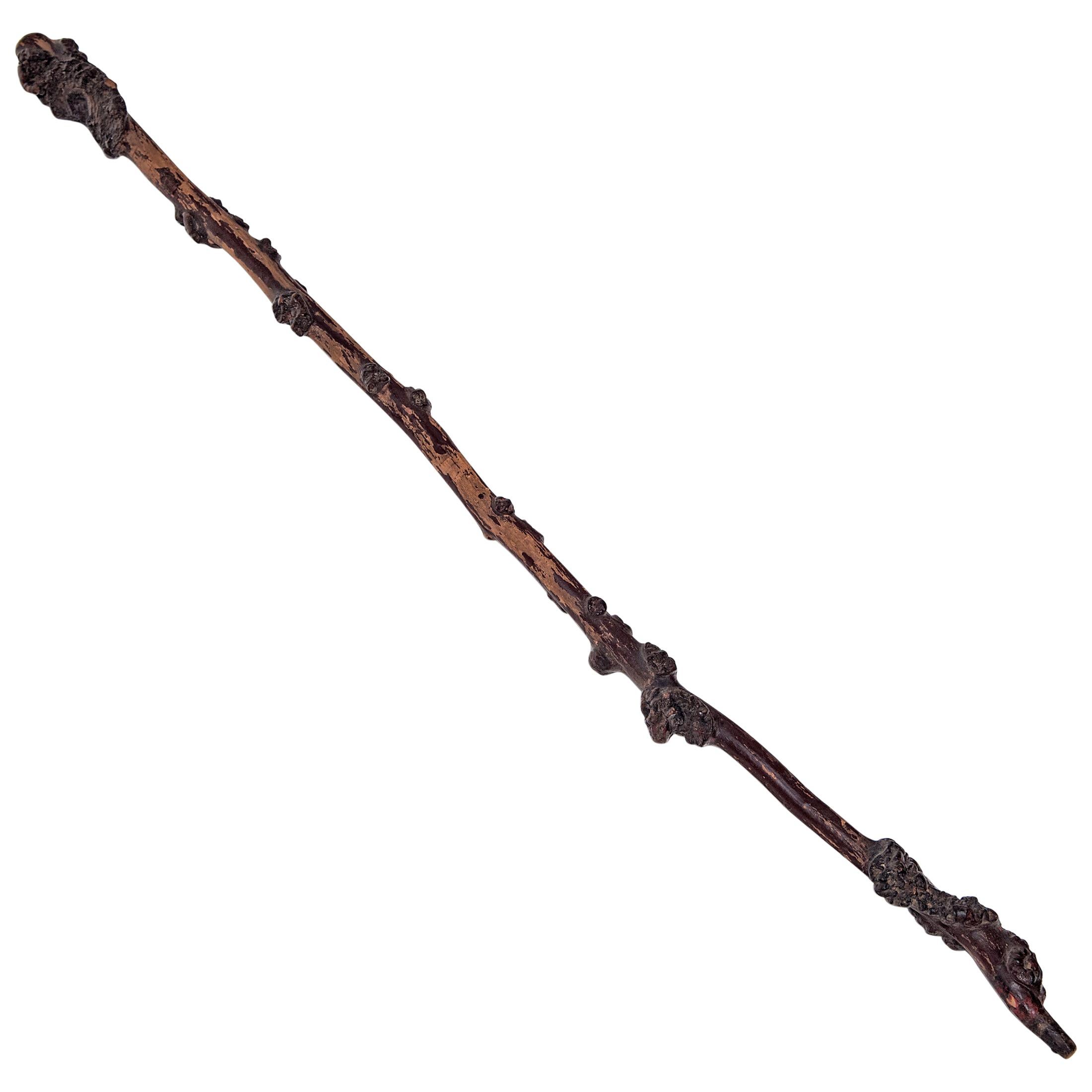 Chinese Knotted Walking Stick, c. 1900