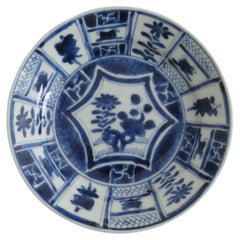 Chinese Kraak Period Plate or Dish-B Porcelain Blue & White, Ming Wanli Ca 1610