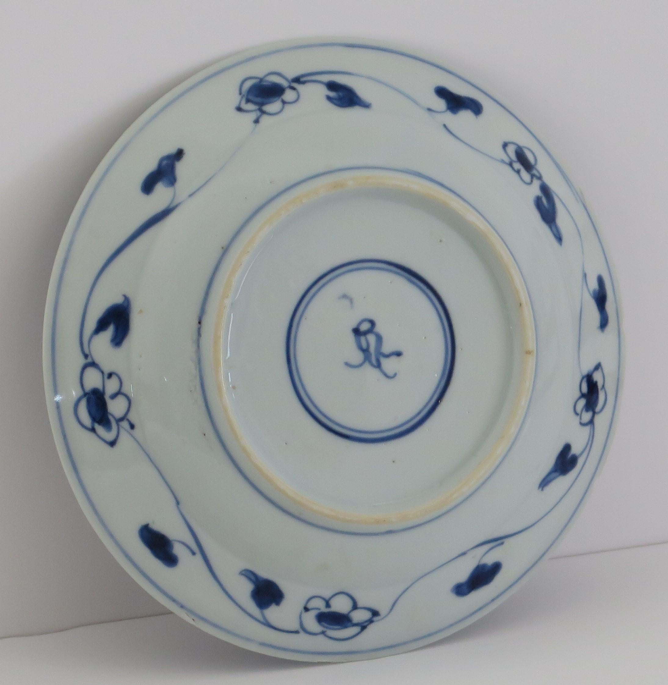 Assiette ou plat d'époque Kraak en porcelaine bleu et blanc, Ming Wanli, vers 1610 en vente 6