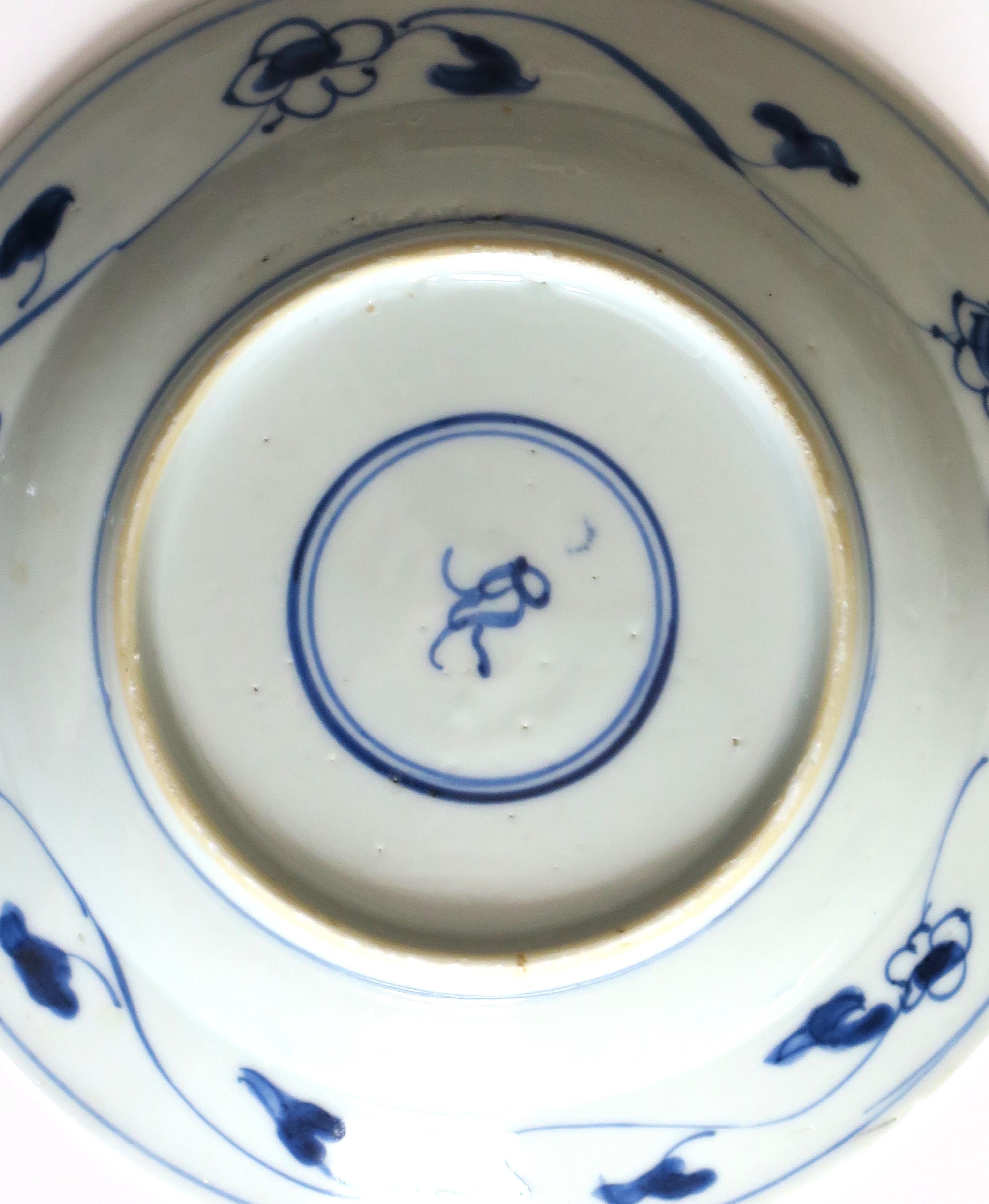 Chinese Kraak period Plate or Dish Porcelain Blue and White, Ming Wanli, Ca 1610 For Sale 12