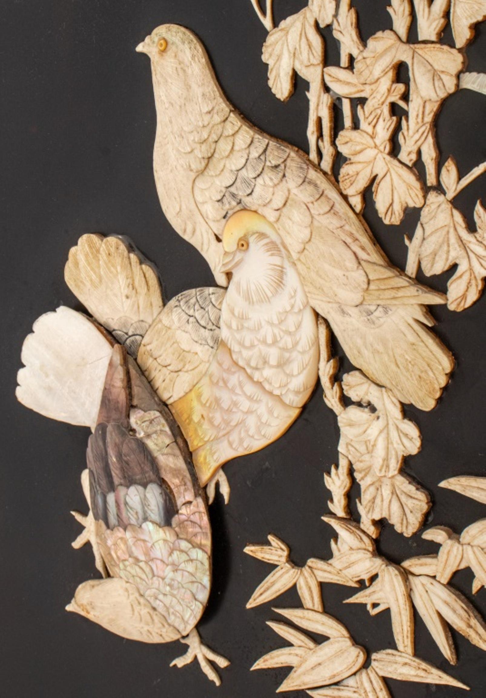 Chinese Lacquer and Abalone Screen Panel 8