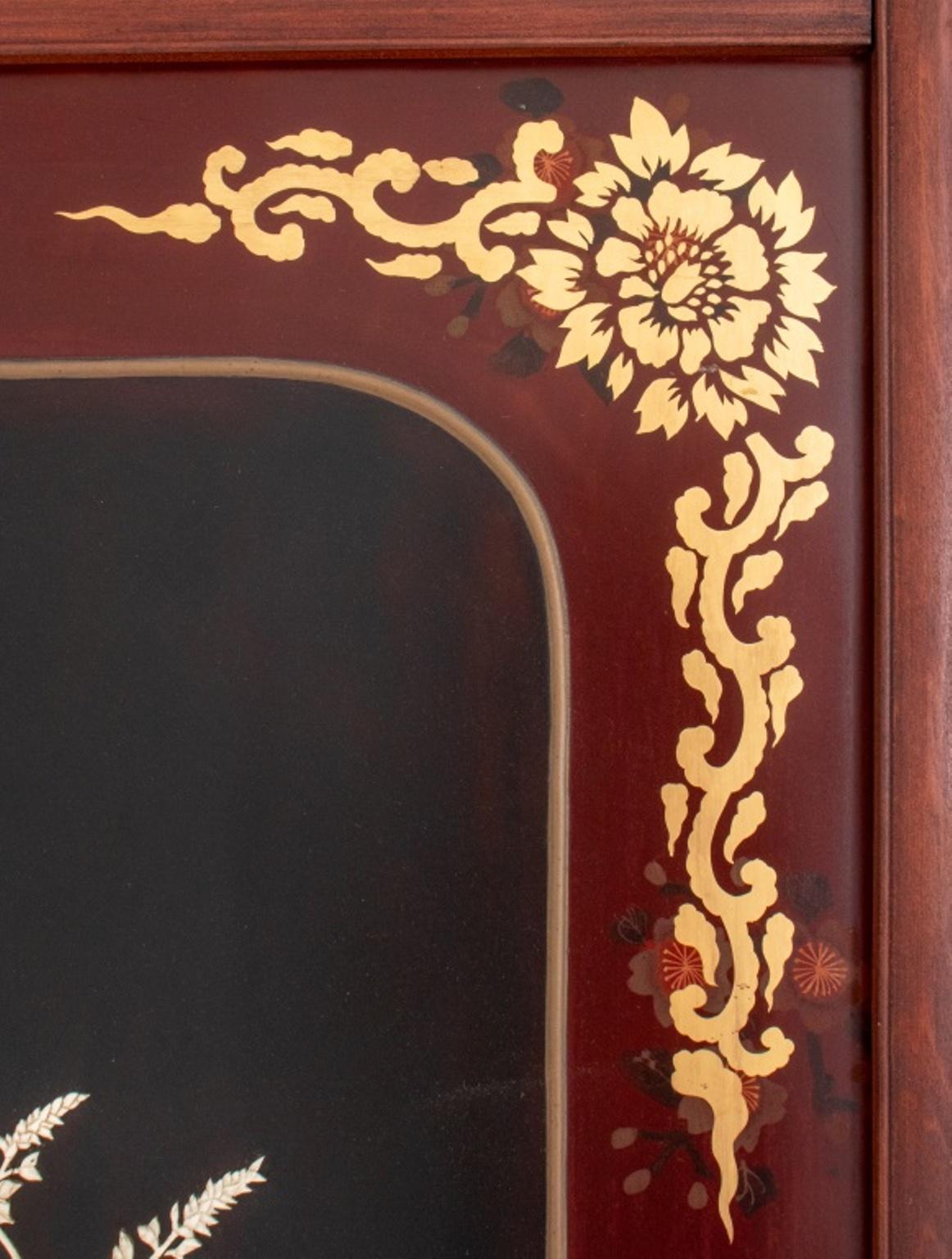Chinese Lacquer and Abalone Screen Panel 2