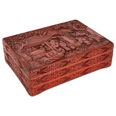 Caja y mostradores de juego antiguos de laca china