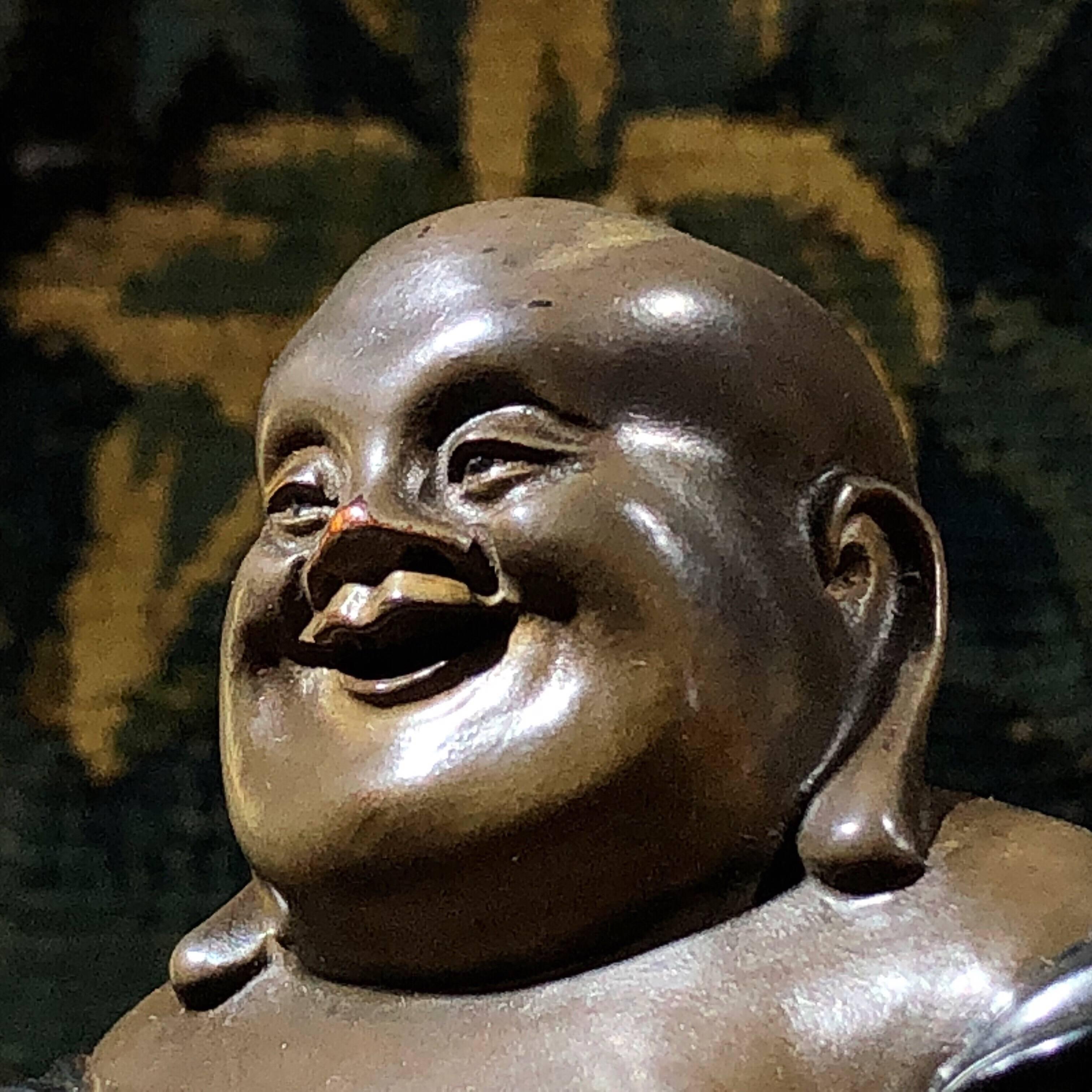 Chinese Lacquer Buddha and Stand, Du Hua, FooChow, circa 1900 In Excellent Condition For Sale In Geelong, Victoria