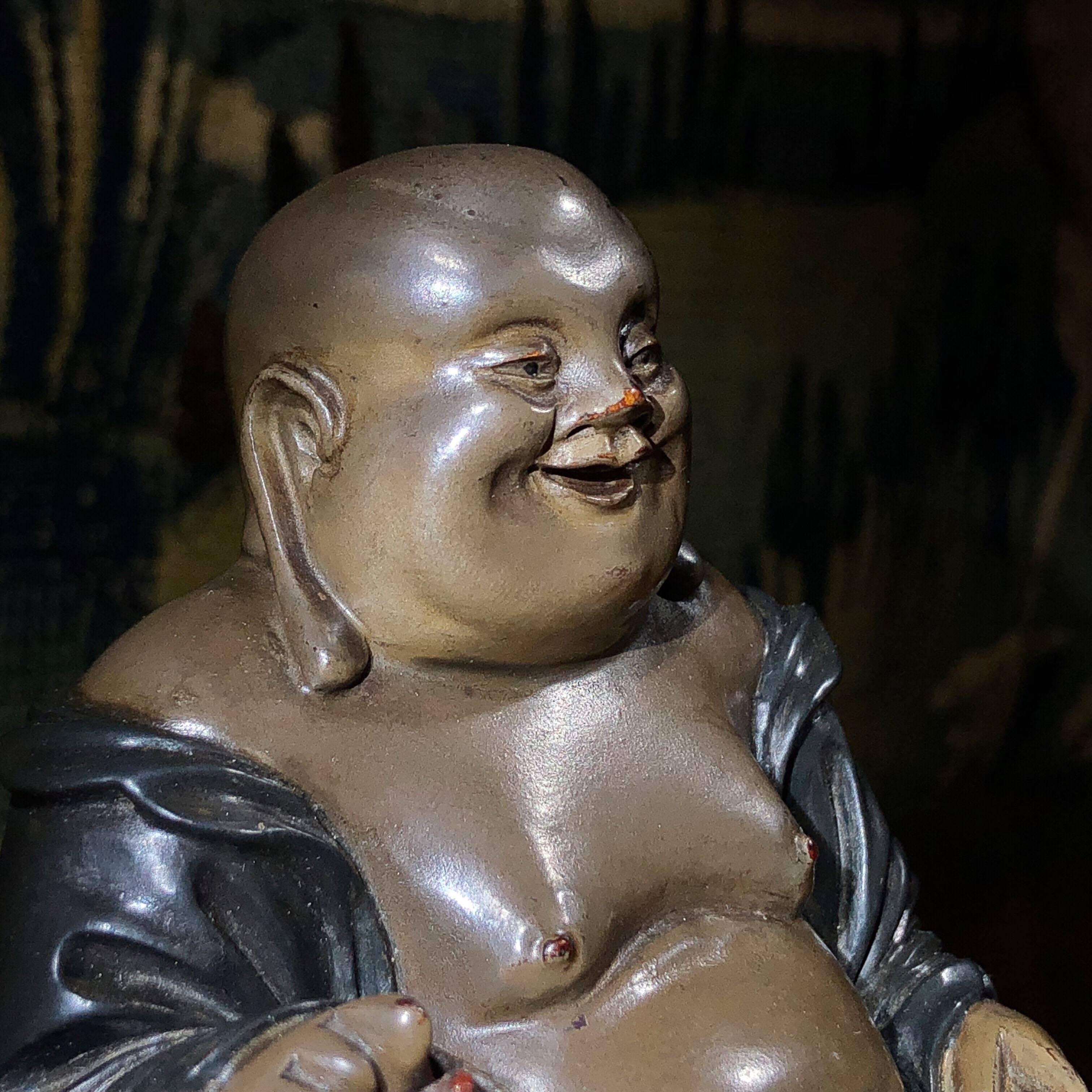 Chinese Lacquer Buddha and Stand, Du Hua, FooChow, circa 1900 For Sale 3