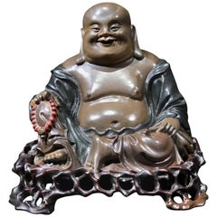 Chinese Lacquer Buddha and Stand, Du Hua, FooChow, circa 1900