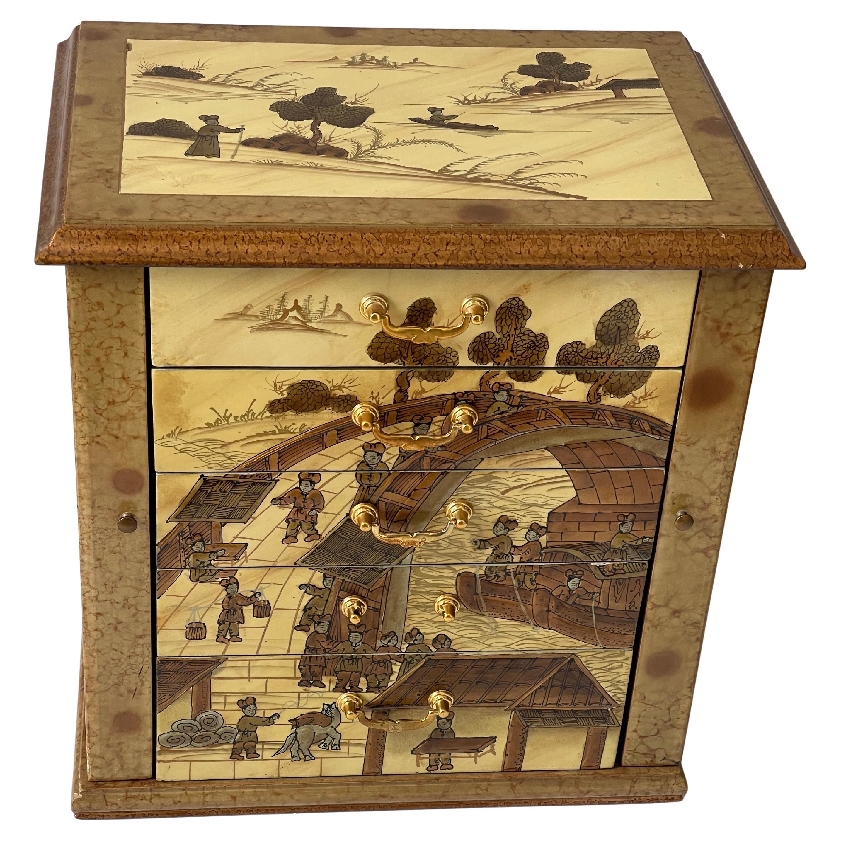 Joyero Chino Lacado Chinoiserie