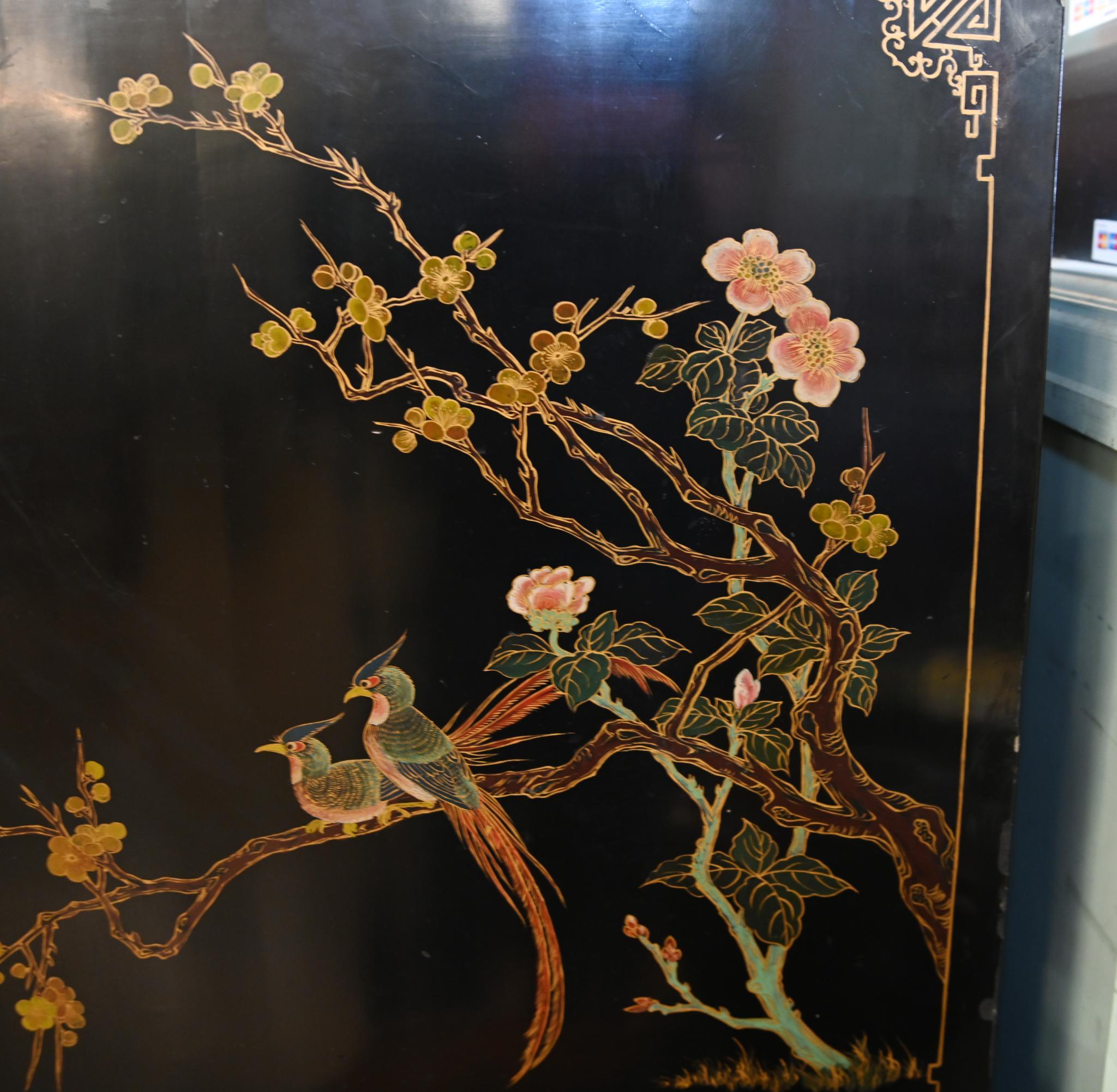 Mobile da cocktail in lacca cinese Chinoiserie 1910 in vendita 5
