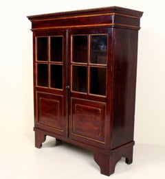 Chinese Lacquer Glazed Bookcase Display Cabinet Oriental
