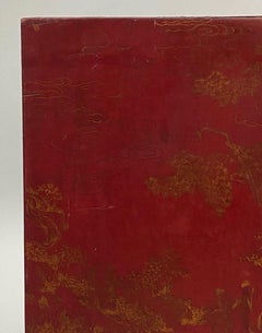 Chinese Lacquer Panel – Pagoda Décor – Late 19th Century