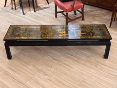 Chinese Lacquer Screen Panel Mounted as a Low Table