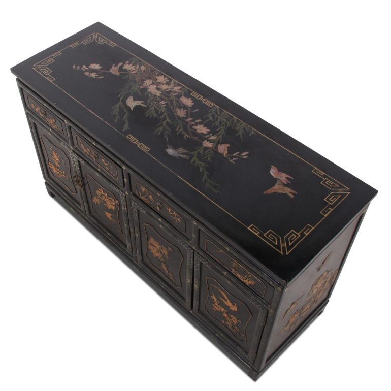 20th Century Chinese Lacquer Side Cabinet
