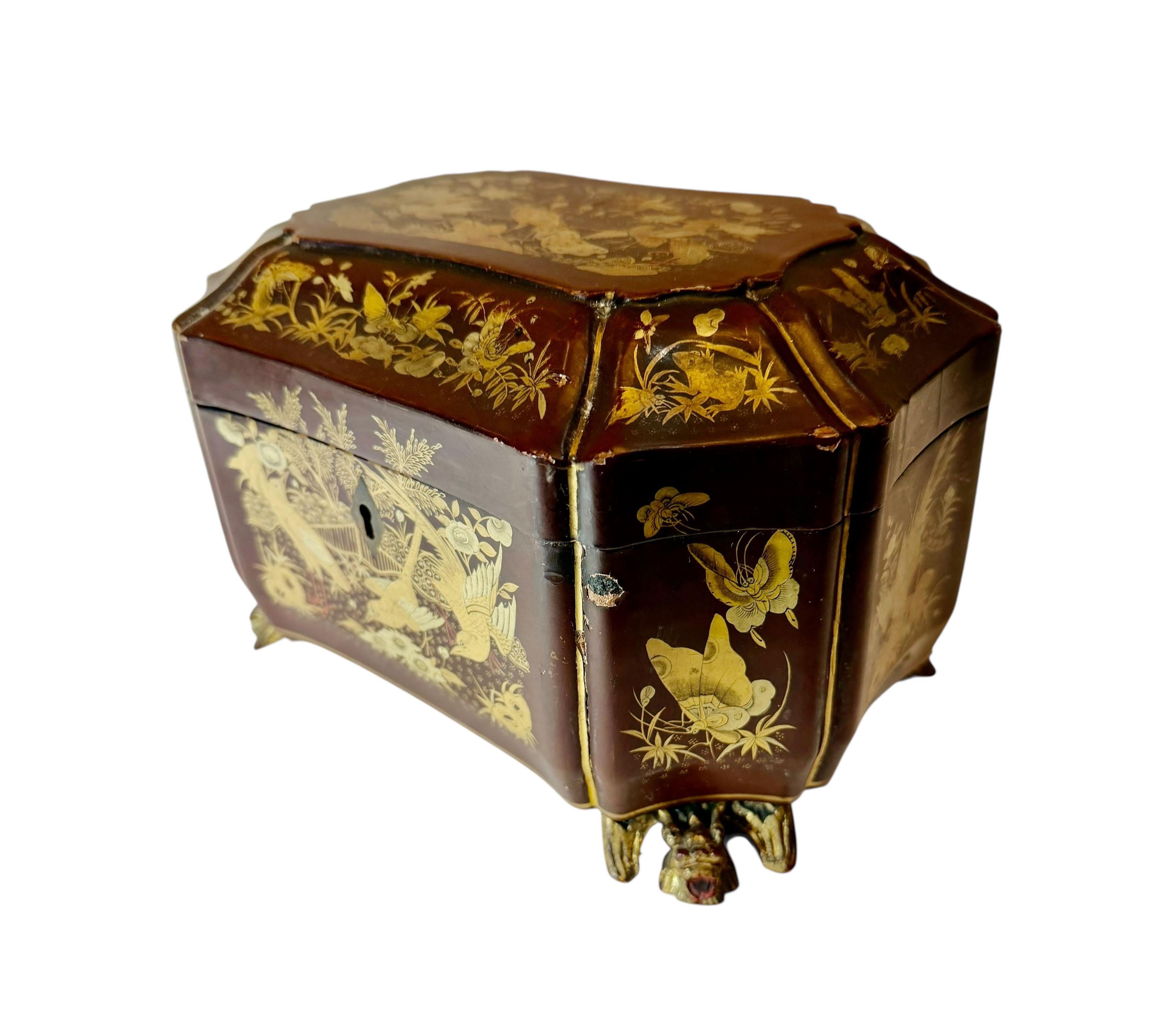 Porta tè in lacca cinese in vendita 4