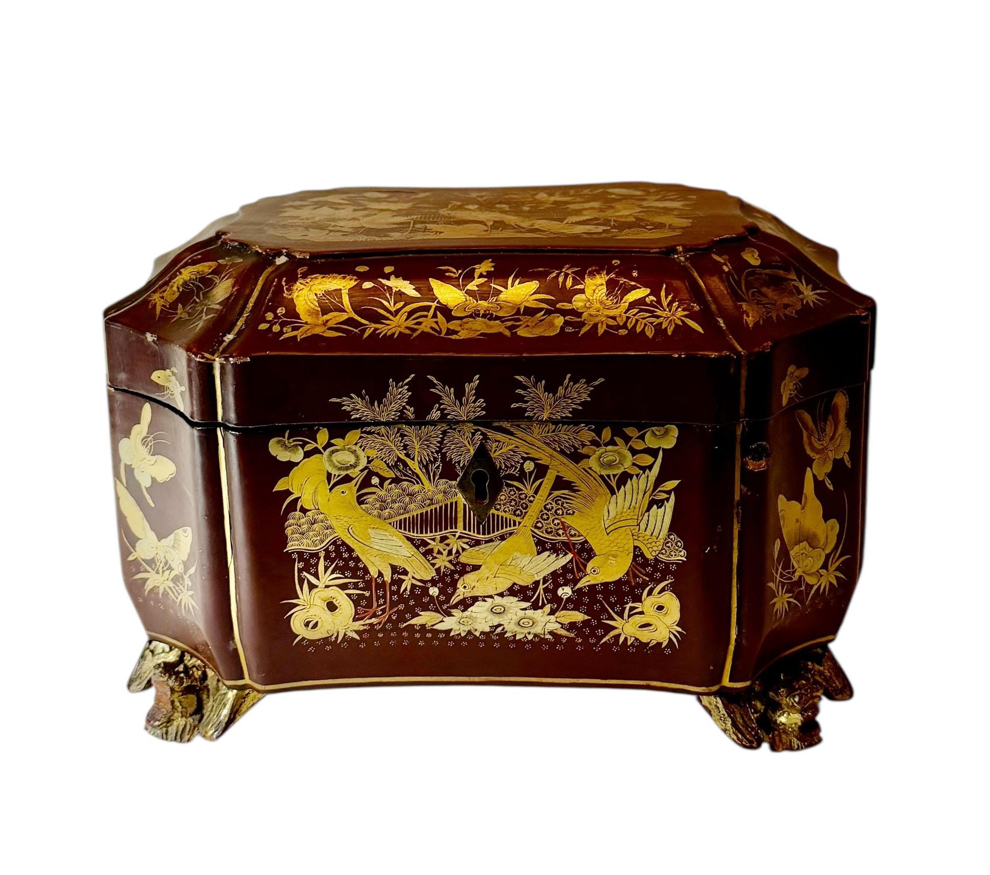 Porta tè in lacca cinese in vendita 6