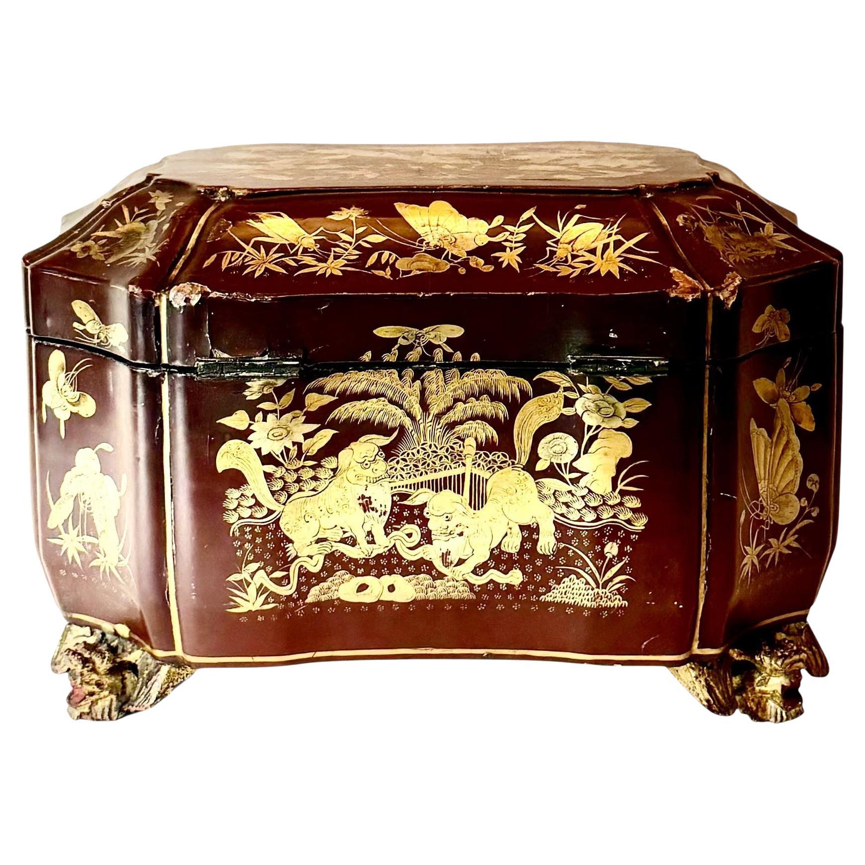 Porta tè in lacca cinese in vendita 7