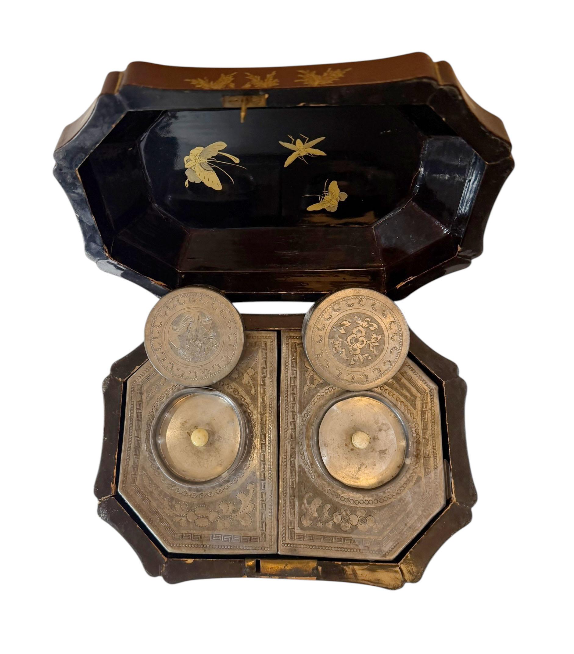 Porta tè in lacca cinese in vendita 1