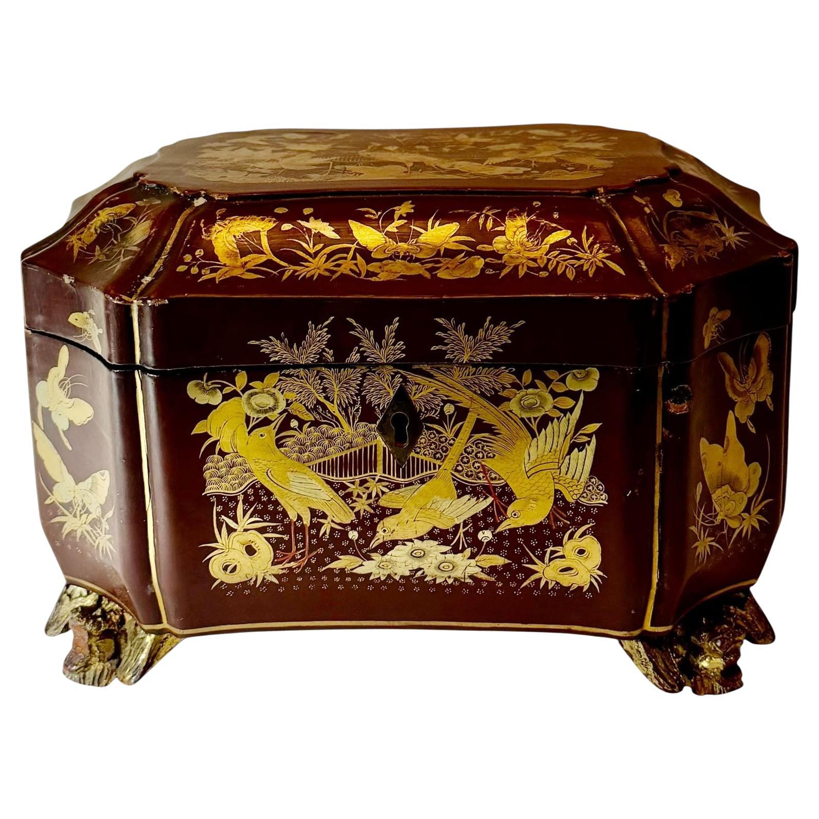 Porta tè in lacca cinese in vendita