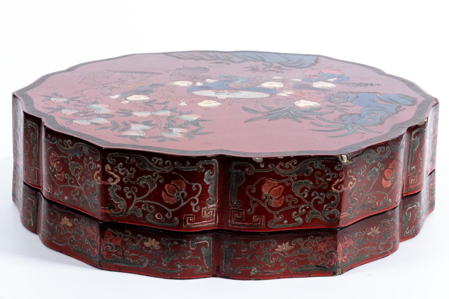 Chinese Lacquered Box In Good Condition In Stamford, CT