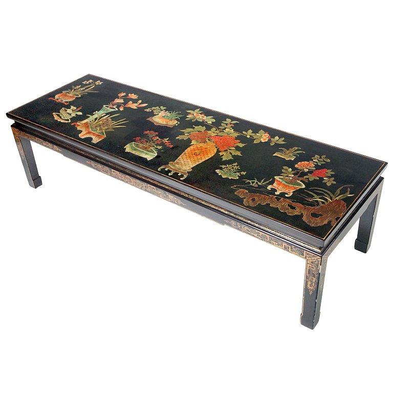 Chinese Lacquered Coffee Table For Sale at 1stdibs
