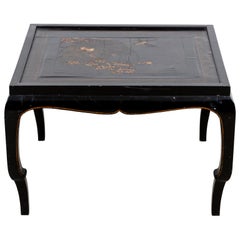 Chinese Lacquered Coffee Table with Greek Key Border