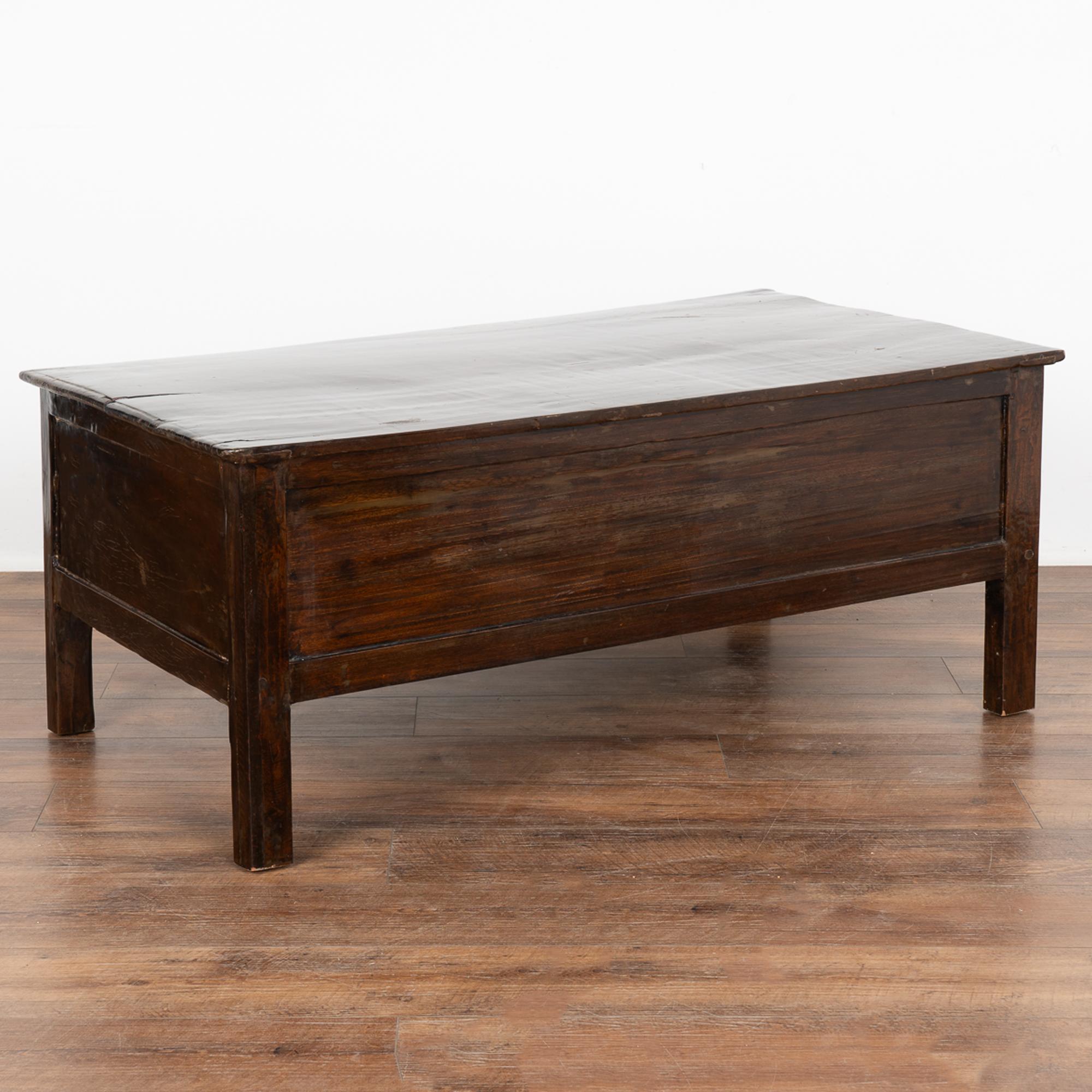 Chinese Lacquered Coffee Table With Large Drawer, circa 1900 5