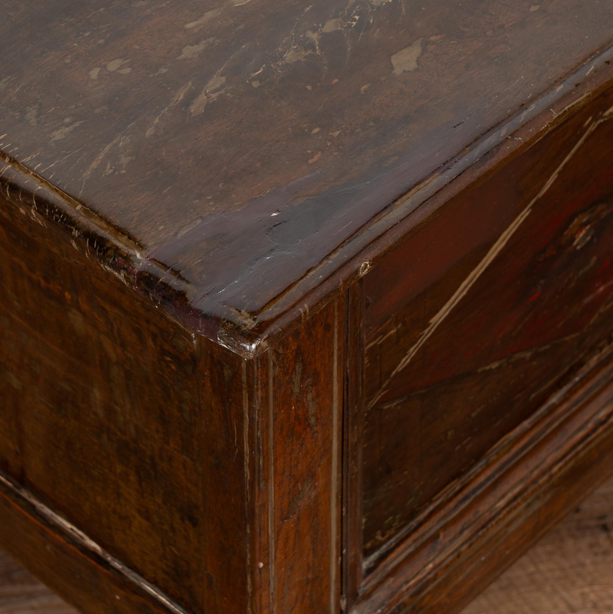 Elm Chinese Lacquered Coffee Table With Large Drawer, circa 1900