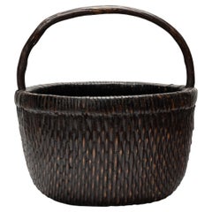 Chinese Lacquered Harvest Basket, circa 1900