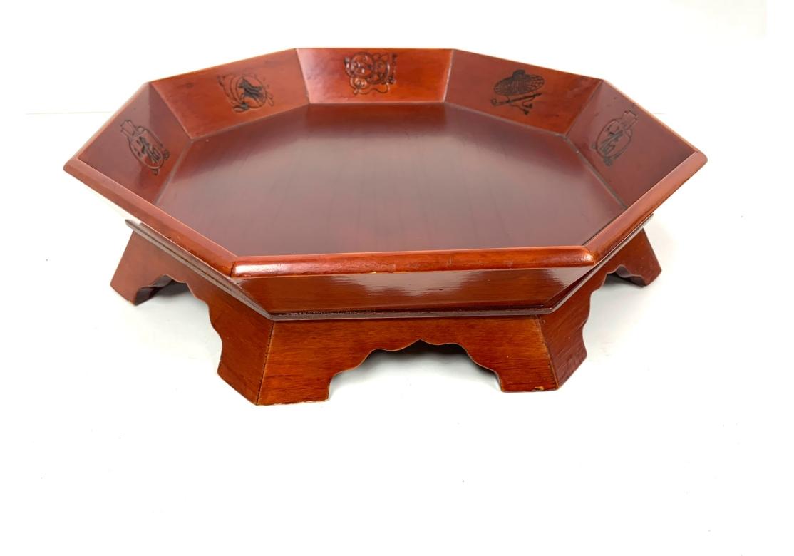 Chinese Lacquered Octagonal Nesting Bowls For Sale 3