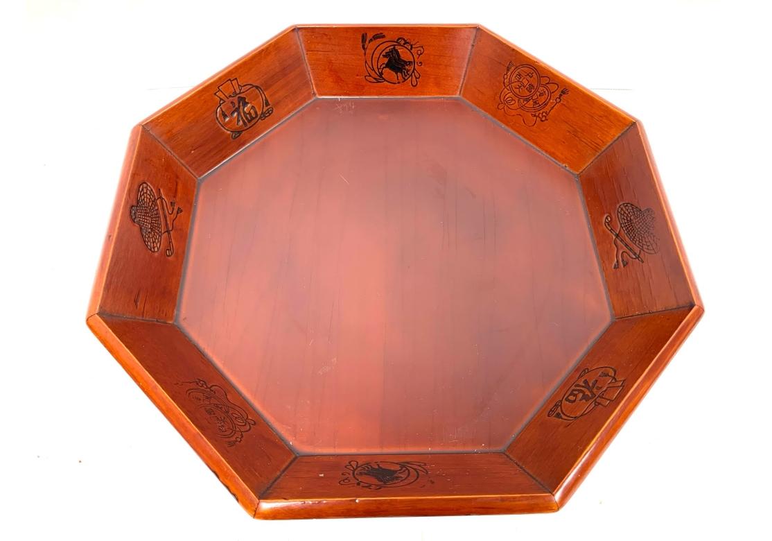 Chinese Lacquered Octagonal Nesting Bowls For Sale 4