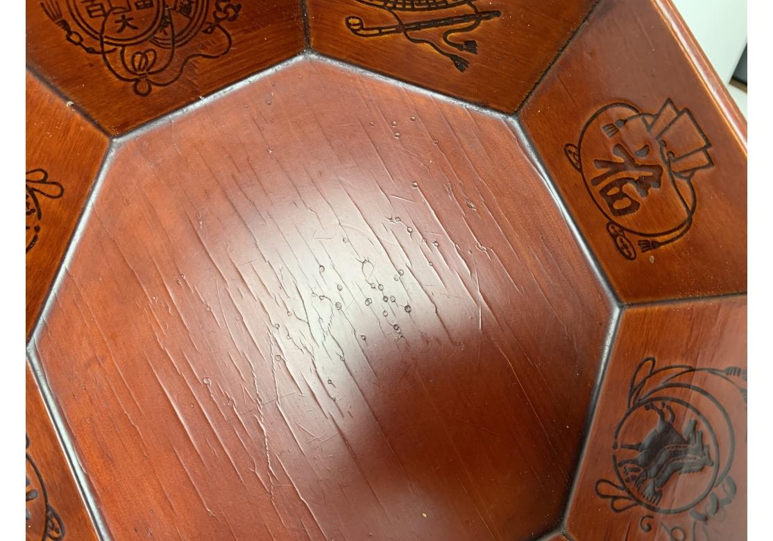 Chinese Lacquered Octagonal Nesting Bowls For Sale 9