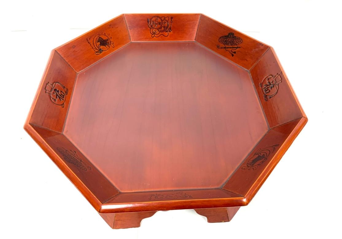 Chinese Lacquered Octagonal Nesting Bowls For Sale 2