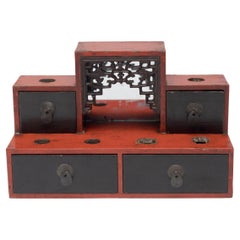 Antique Chinese Lacquered Opium Pipe Bowl Stand, c. 1900