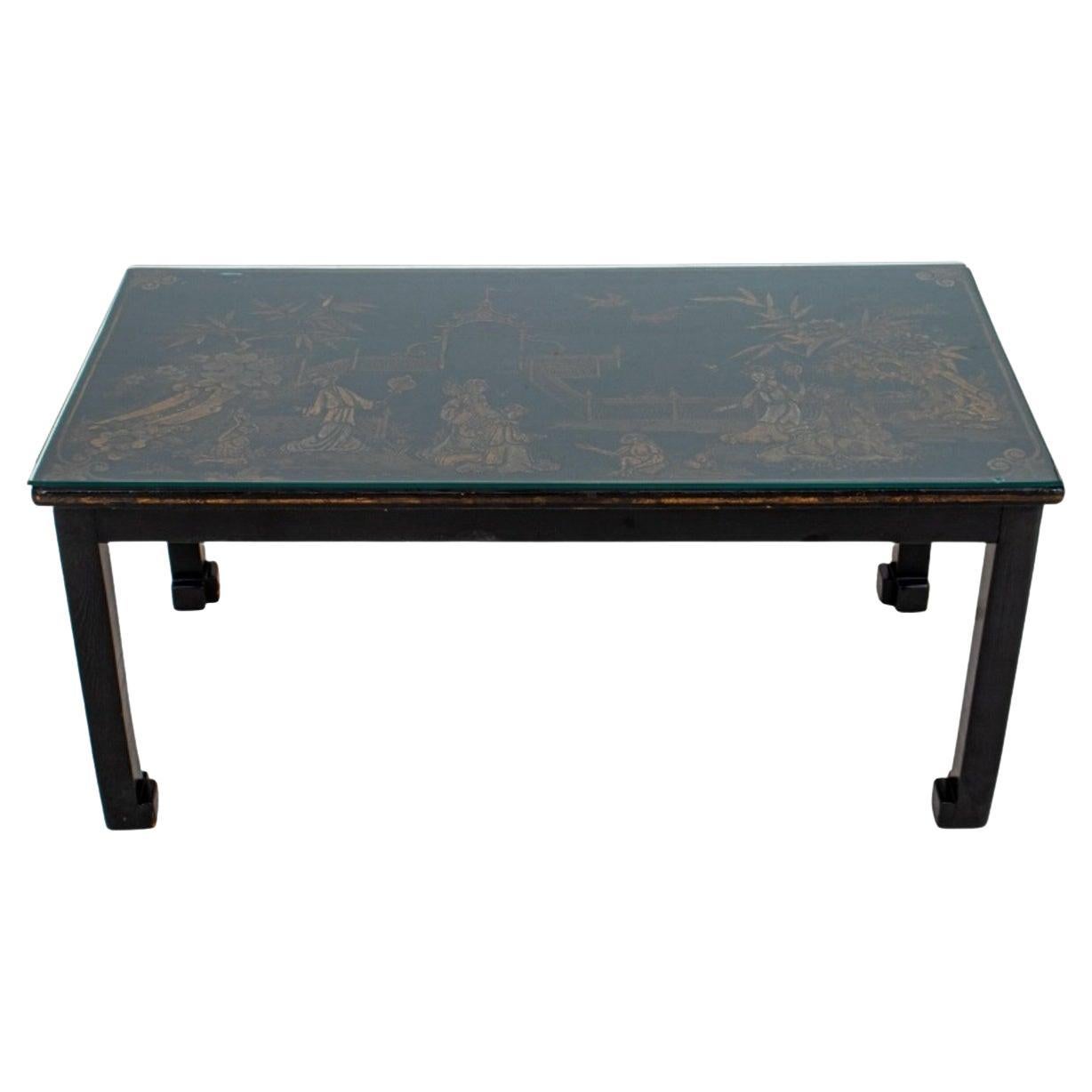 Chinese Lacquered Panel Coffee Table