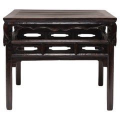 Mesa de centro cuadrada lacada china, c. 1850