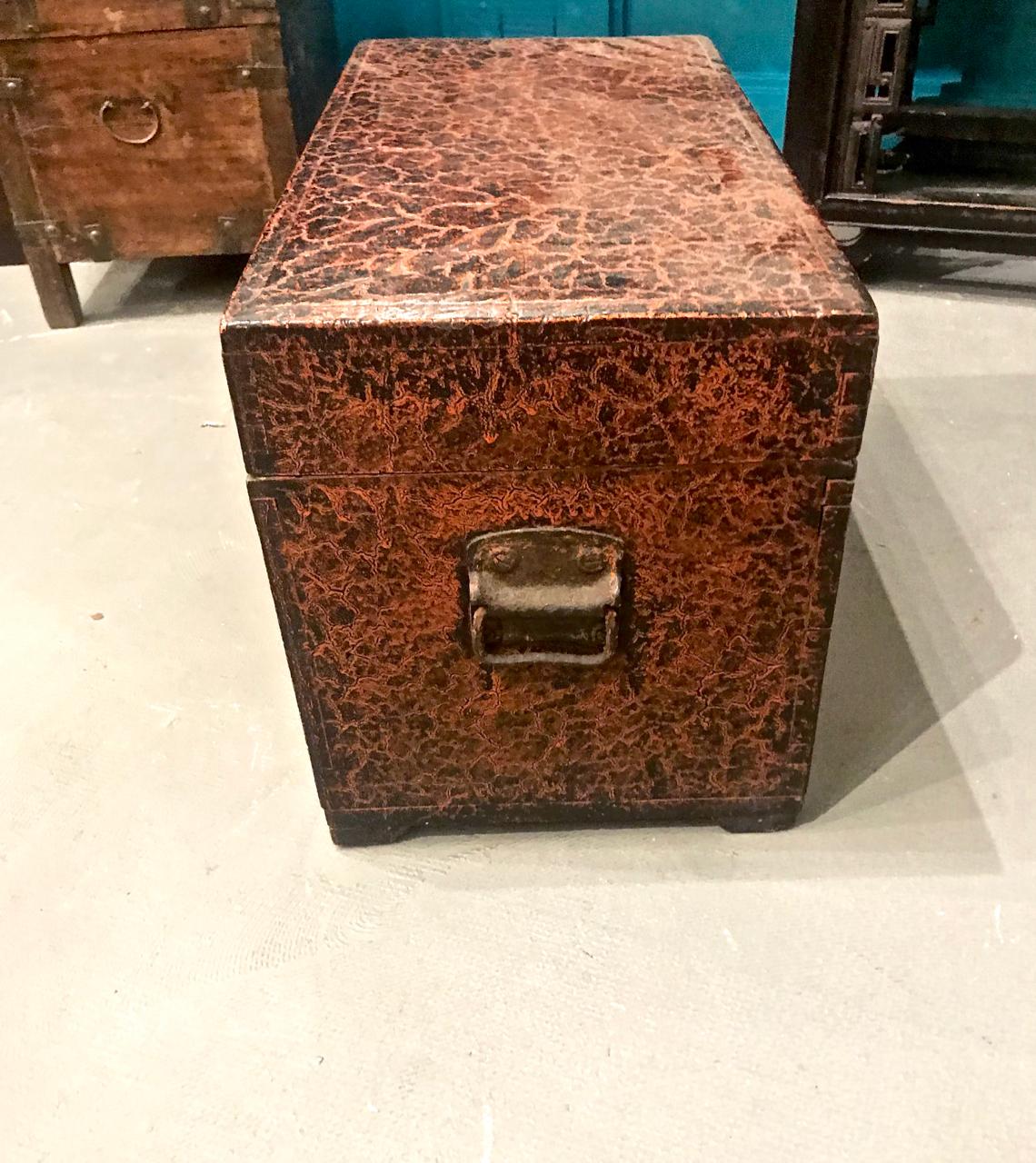Bohemian Chinese Lacquered Trunk