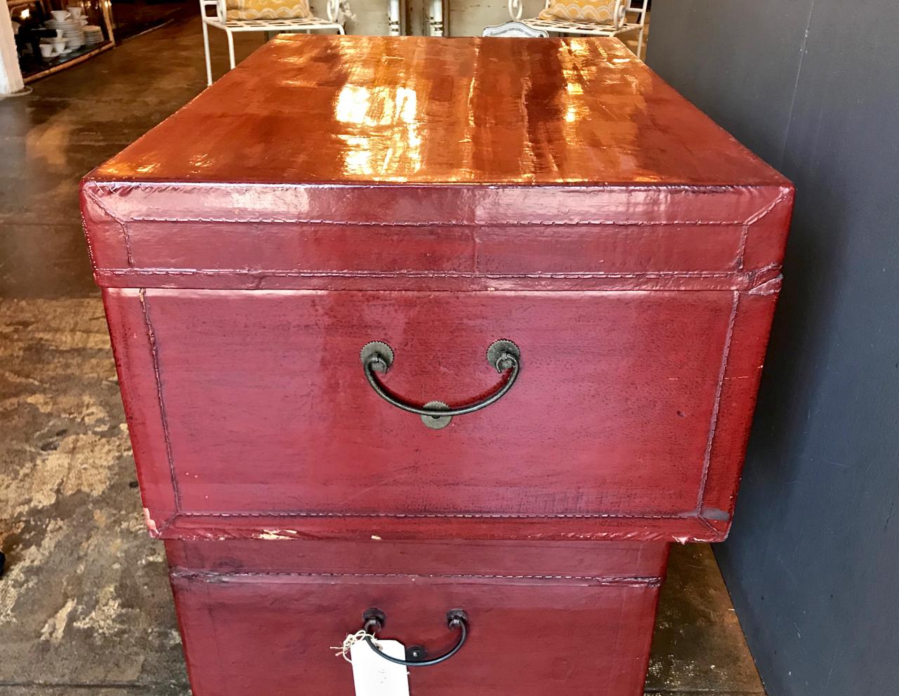Chinese Lacquered Trunk In Fair Condition In Pasadena, CA