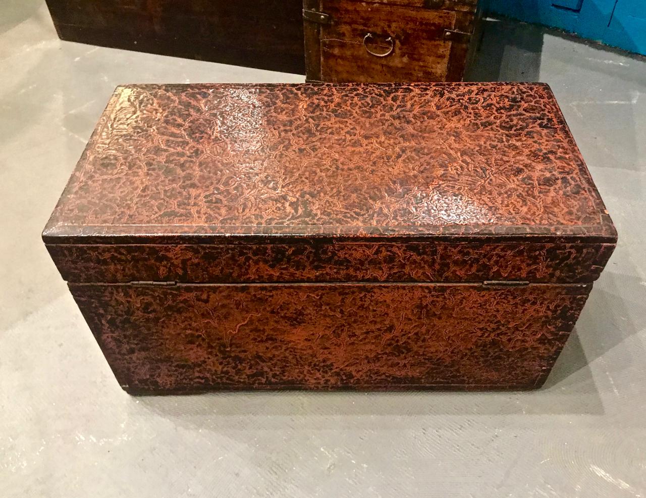 20th Century Chinese Lacquered Trunk