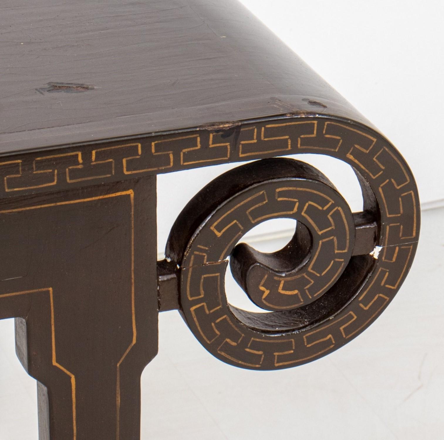 20th Century Chinese Lacquered Wood Console Table For Sale