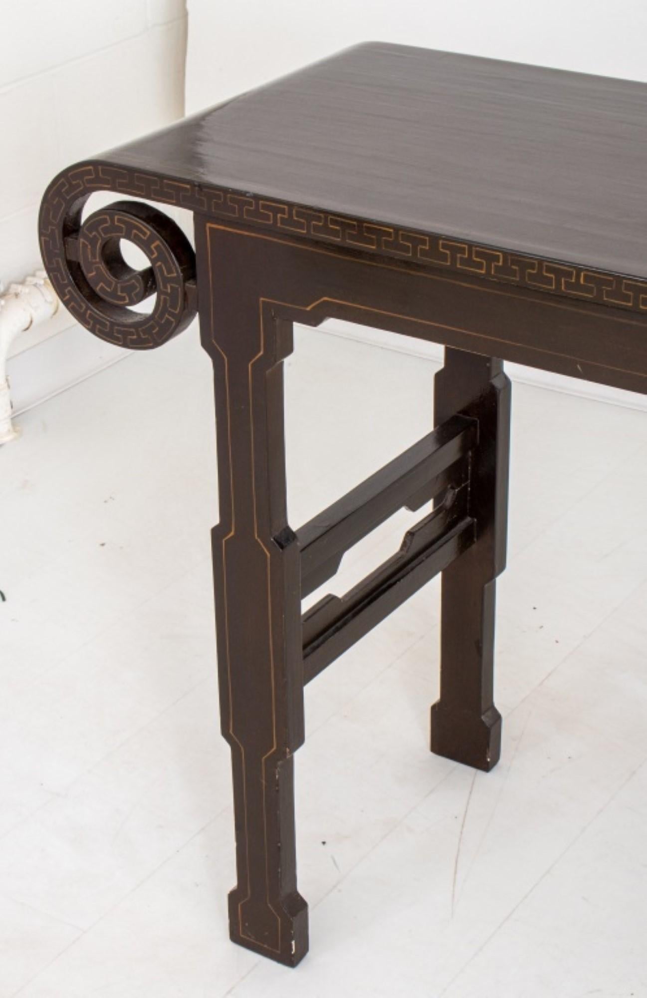 Chinese Lacquered Wood Console Table For Sale 1