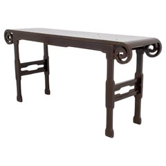 Vintage Chinese Lacquered Wood Console Table
