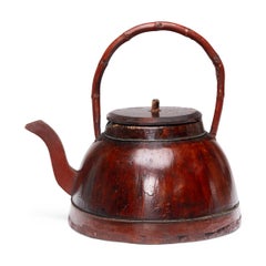 Chinese Lacquered Wood Teapot, c. 1880s