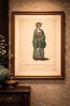Chinese Lady in Traditional Dress, Antique Costume Print, Jefferys, 1749