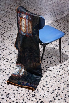 Chinese Lanterns, Printed Contemporary Velvet Plaid